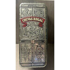 Vintage Chivas Regal 12 Year Scotch Whiskey Embossed Metal Tin Box Only